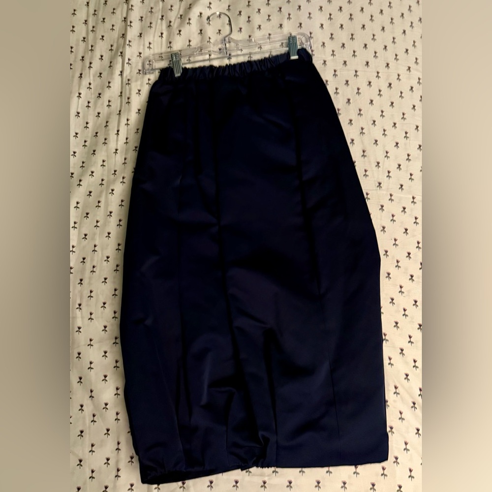 Zara collection taffeta voluminous midi blue skirt limited edition sz.S - Picture 8 of 10